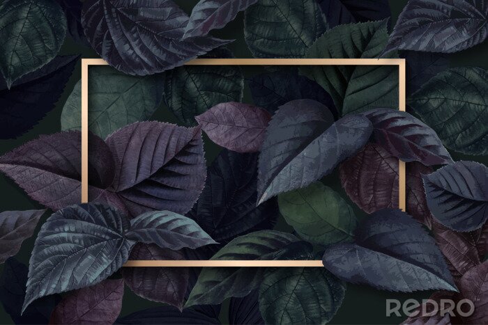Canvas Forest leaf frame