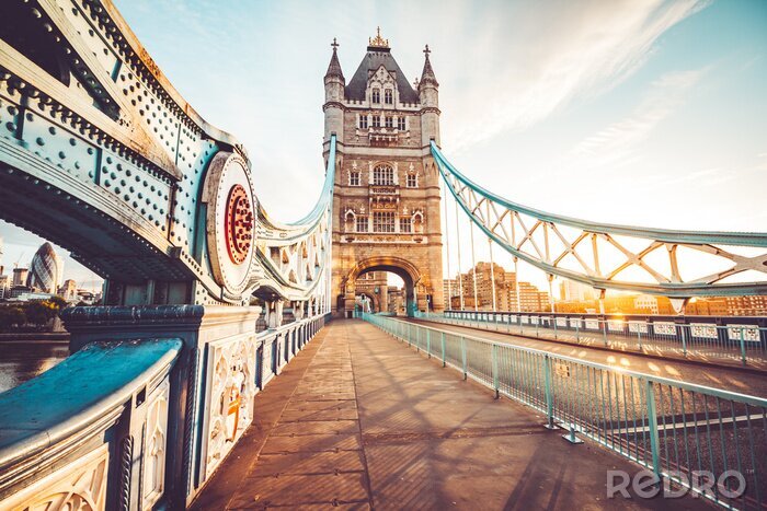 Canvas Foto van de Tower Bridge in Londen