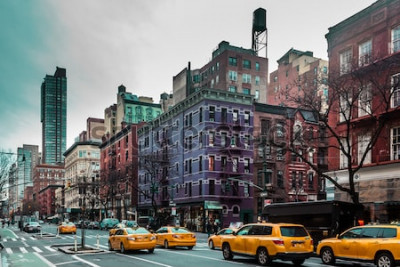 Canvas Foto van gebouwen en straten van Upper West Site van Manhattan, New York City