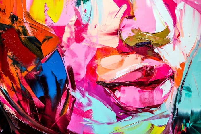 Canvas fragment from painted canvas texture