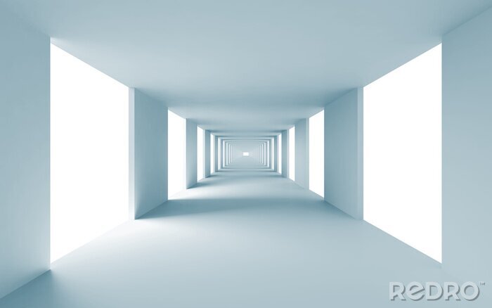 Canvas Futuristische 3D-tunnel
