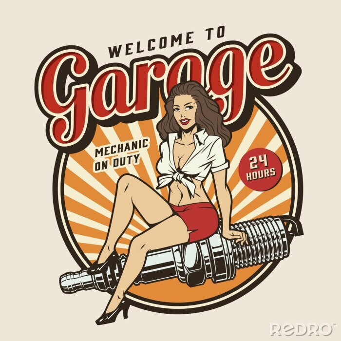 Canvas Garage service colorful print