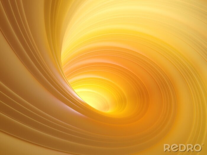 Canvas Gebogen gele tunnel