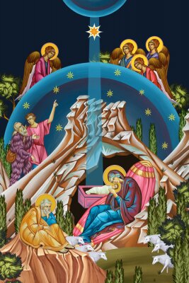Canvas Geboorte van Jezus Christus