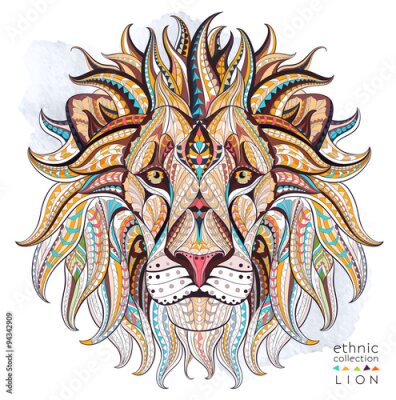 Gedessineerde leeuwenkop