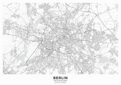 Gedetailleerde stadsplattegrond van Berlijn