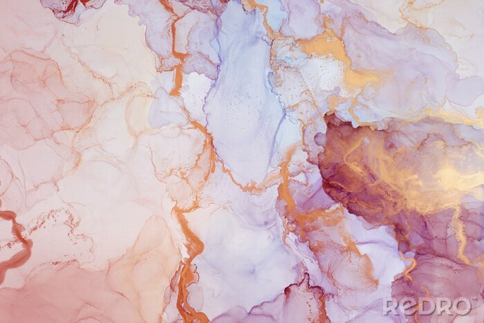 Canvas Gekleurde wolken van marmer