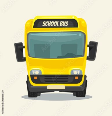 Canvas Gele schoolbus