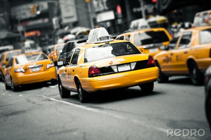 Canvas Gele taxi's in New York