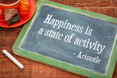 Canvas Geluk is een staat van activiteit