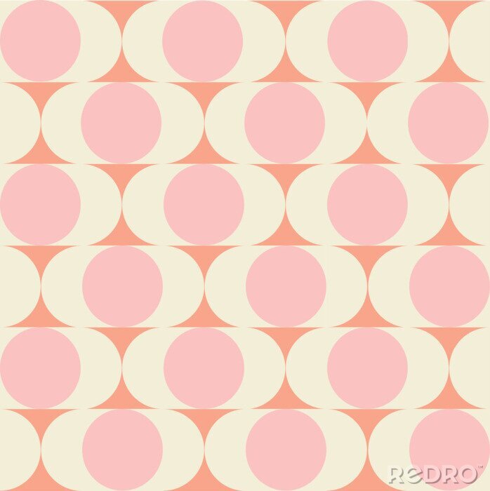 Canvas geometric mid century modern style seamless pattern. vector abstract floral  background  print. 