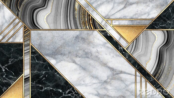 Canvas Geometrisch marmerpatroon