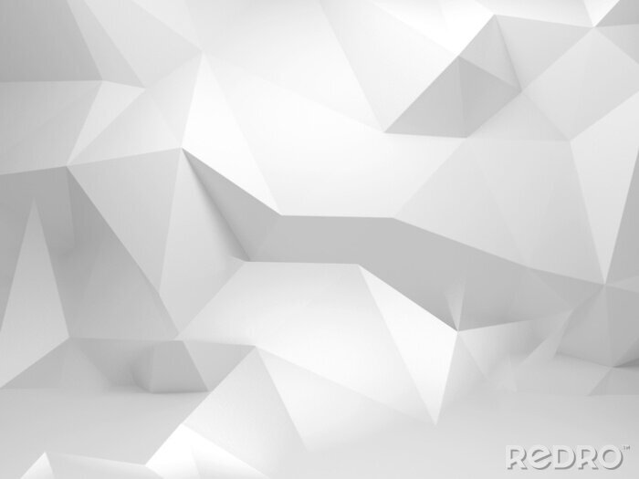 Canvas Geometrische en abstracte 3D-achtergrond