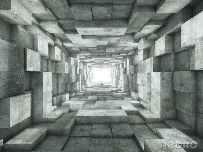 Canvas geometrische tunnel in 3D