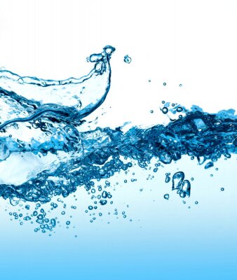 Geschuimd water in blauwe kleuren
