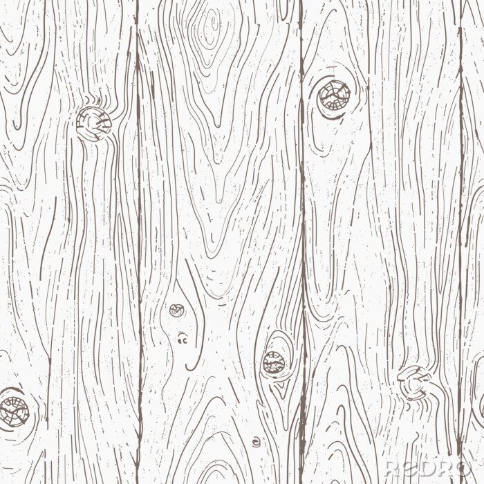 Canvas Getekende houten palen