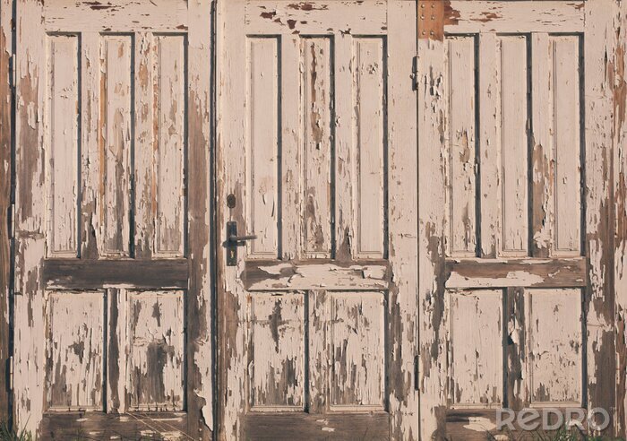 Canvas Gewreven shabby chic deur