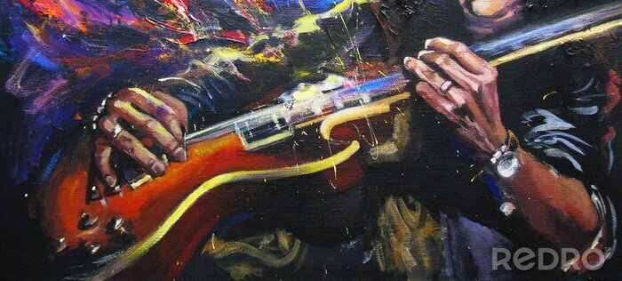 Canvas Gitaar en rock gitarist