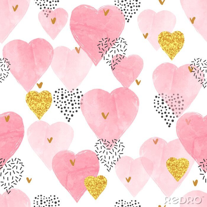 Canvas Glitter hartjes voor meisjes