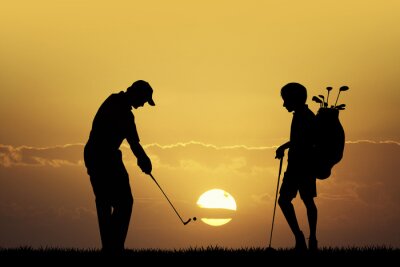 Canvas Golf tournament at sunset