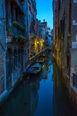 Gondels bij Groot Kanaal, Venetië, Italië
