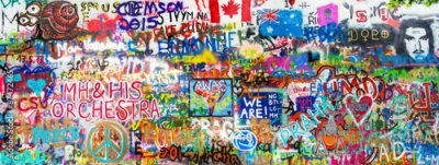 Canvas Graffiti straatkunst in kleur