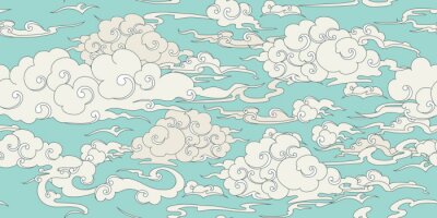 Canvas Grafisch patroon van wolken