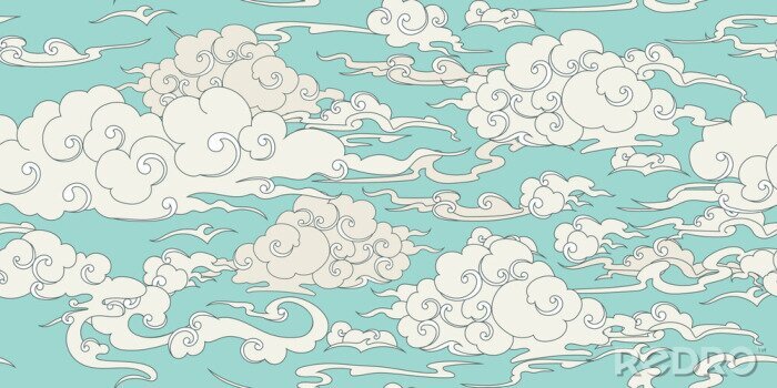 Canvas Grafisch patroon van wolken