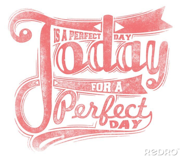 Canvas Grafische inscriptie over een perfecte dag