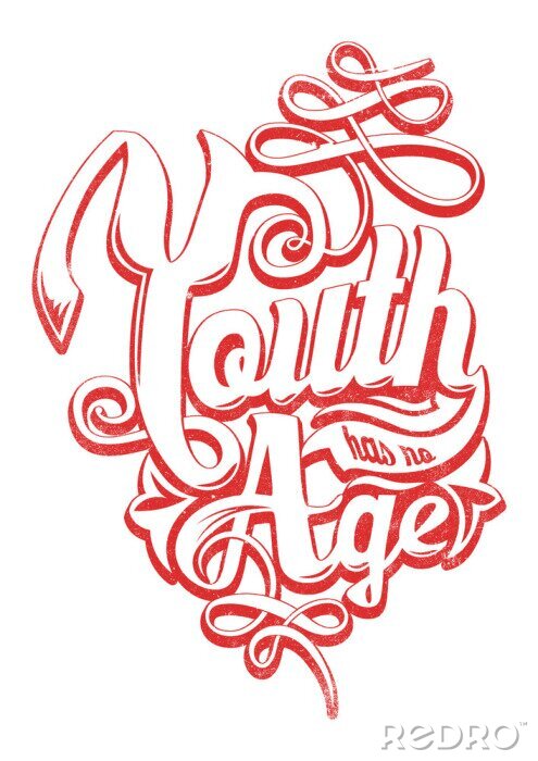 Canvas Grafische tekst over de jeugd