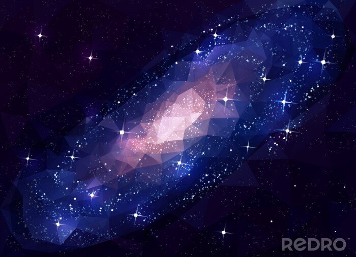 Canvas Grafische weergave van een sterrenstelsel