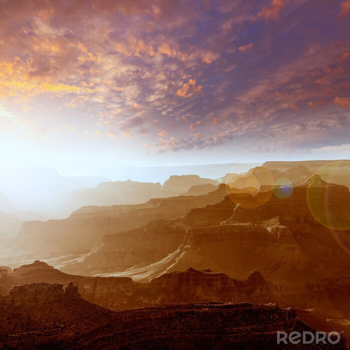 Canvas Grand Canyon landschap met zonsondergang