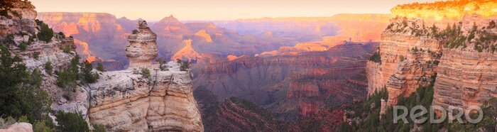 Canvas Grand Canyon Panorama van de Zonsondergang