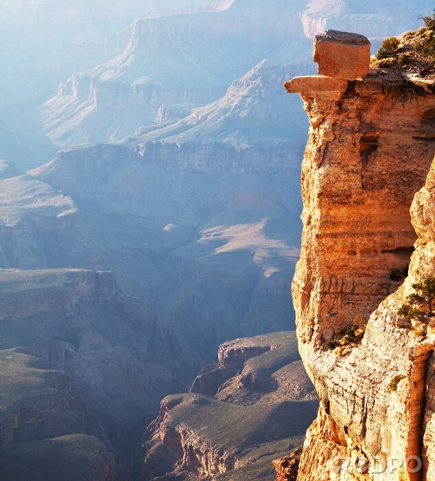Canvas Grand Canyon vanaf bovenaf gezien