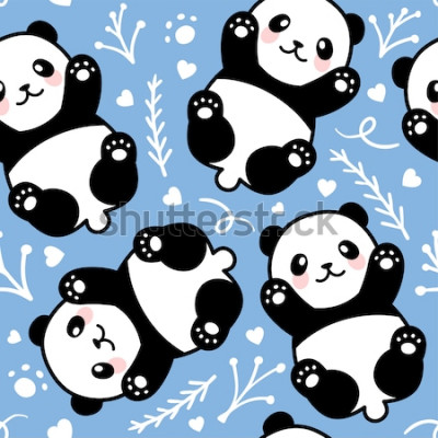 Canvas Grappige panda's