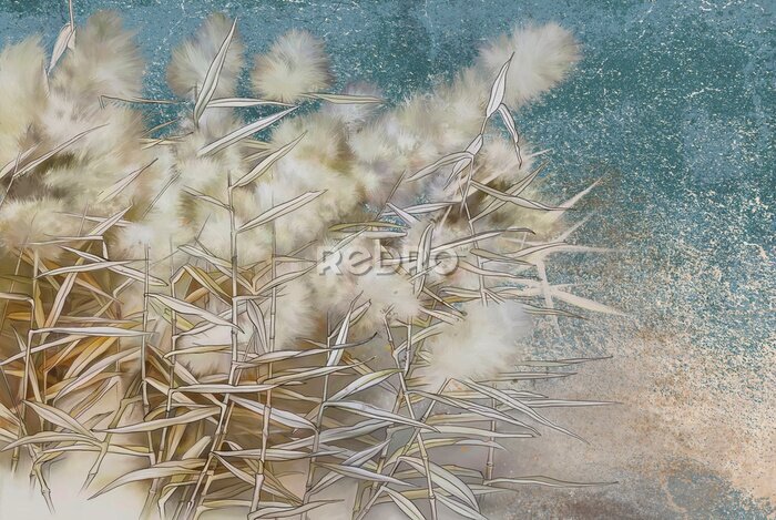 Canvas Gras in de wind