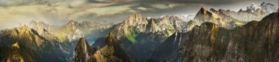 Canvas Great panorama of Switzerland mountains in autumn