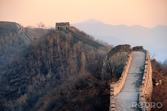 Canvas Great Wall sunset