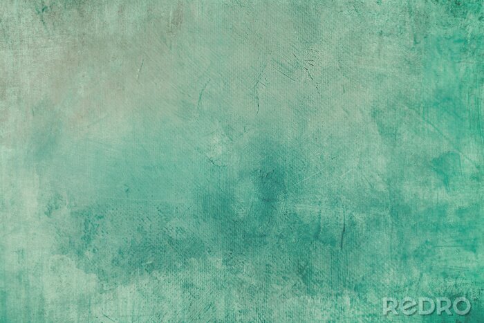 Canvas green stained canvas painting draft detail, background or texture