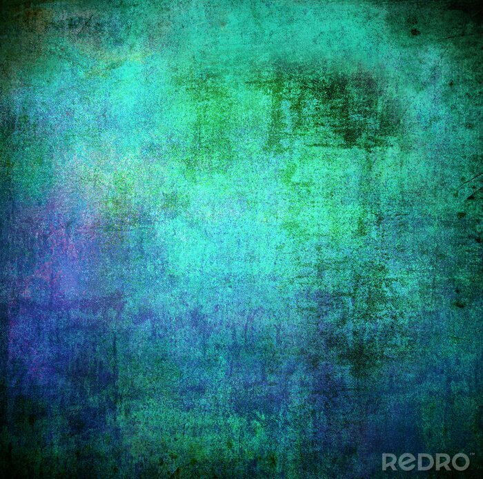 Canvas Groen en blauw metaal textuur