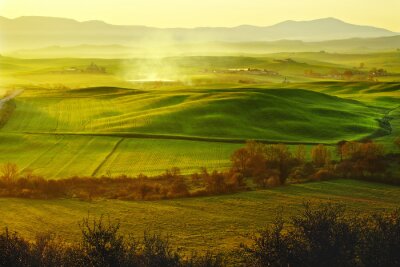 Groen veld in Toscane