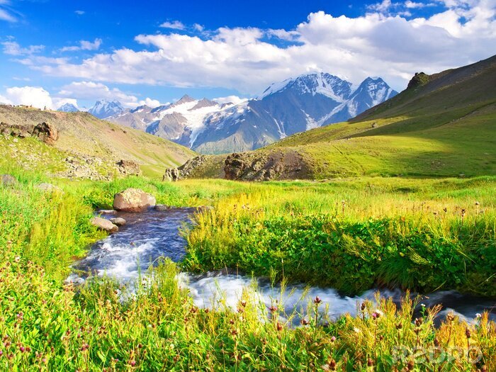 Canvas Groene gebieden en bergen