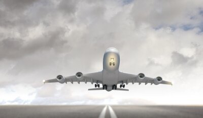 Canvas Groot passagiersvliegtuig