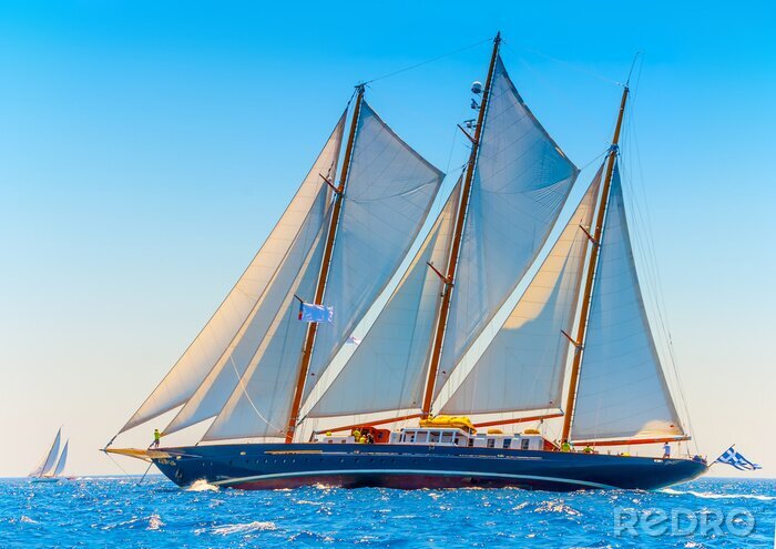 Canvas Grote zeilboot