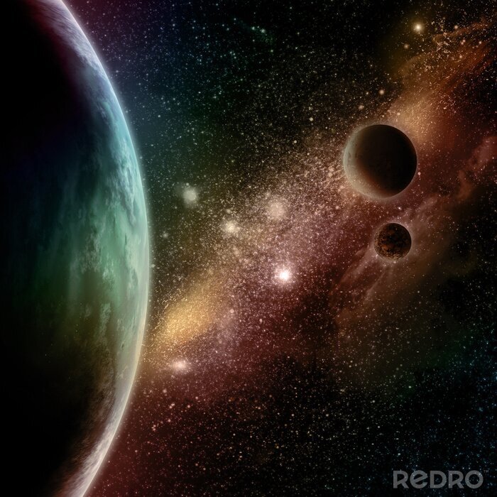 Canvas Heelal en planeten