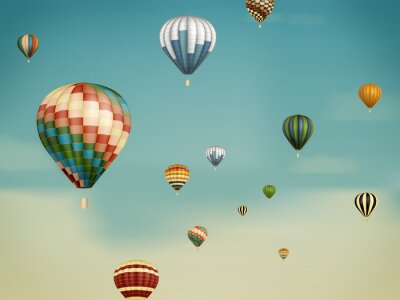 Canvas heißluftballons im Traum