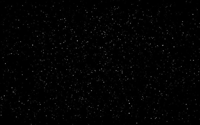 Canvas Heldere sterren aan de donkere hemel