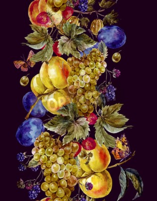 Canvas Herfst druivenoogst