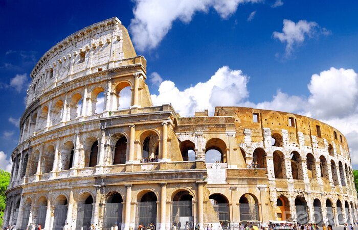 Canvas Het Colosseum, de wereld beroemde bezienswaardigheid in Rome.