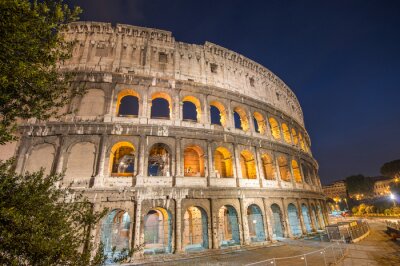 Canvas Het Colosseum in de schemering